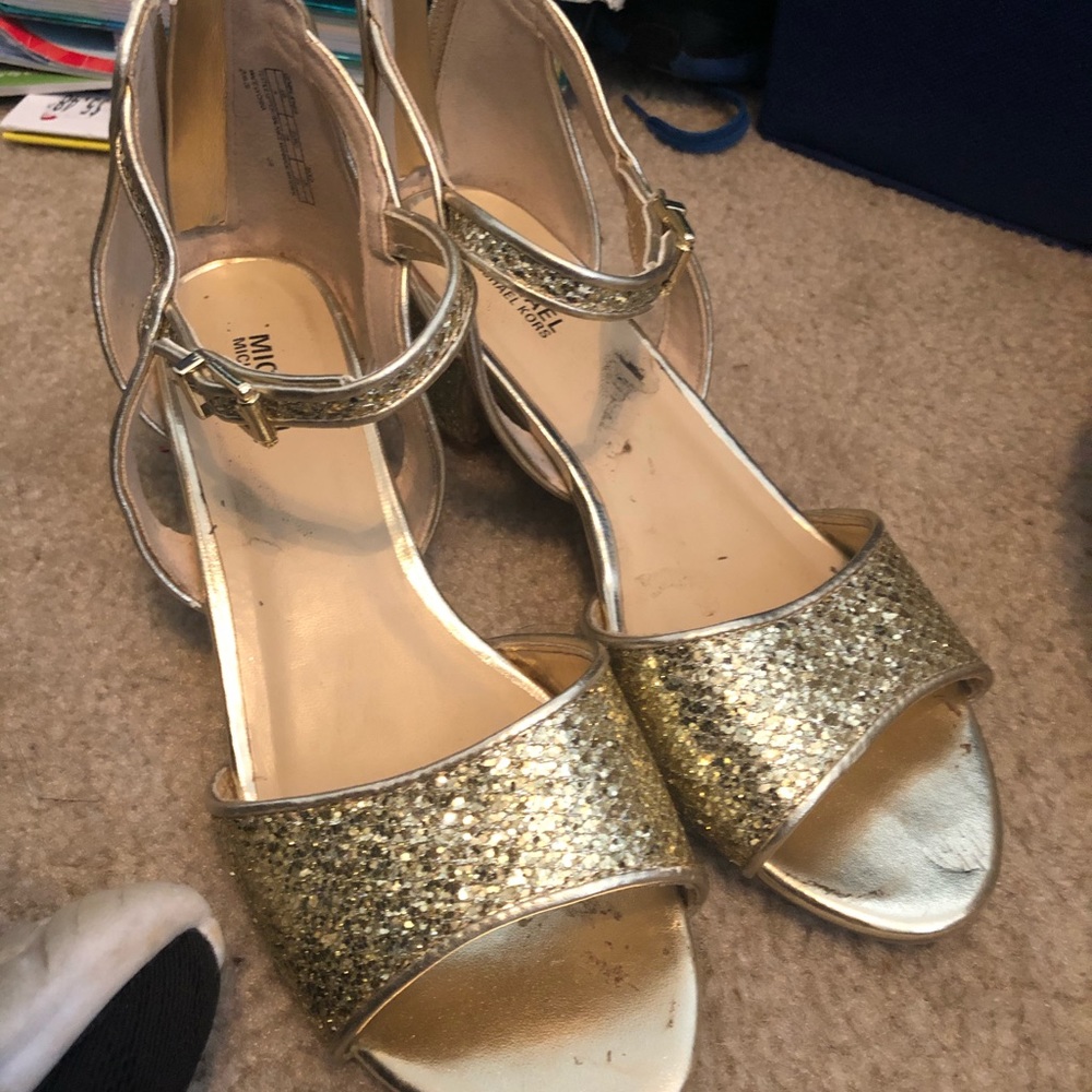 Michael Kors gold sandals